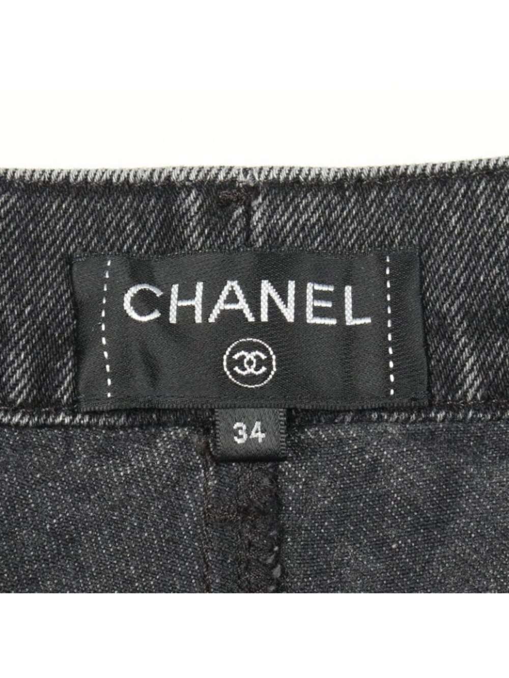 Chanel Denim Pants CC Logo Cotton - Picture 3 of 8